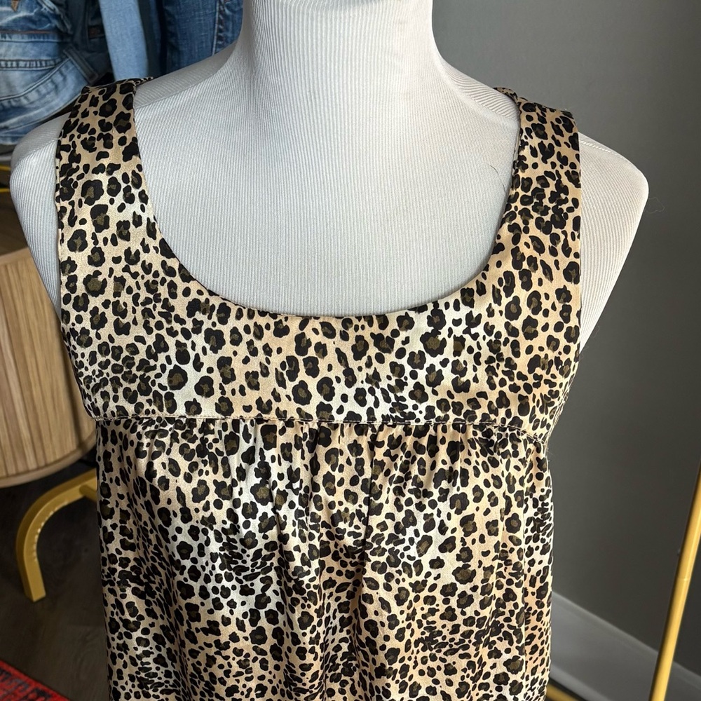 Leopard Print Sleeveless Mini Dress